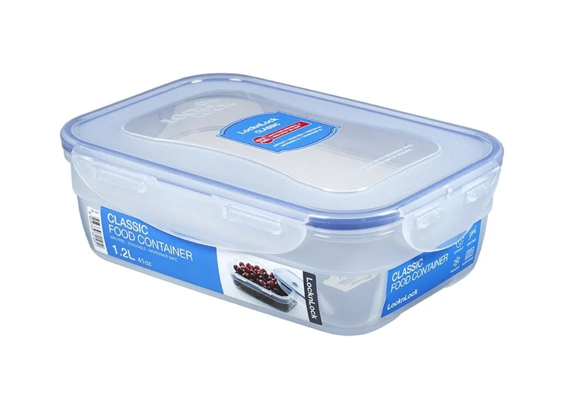 Набір контейнерів для зберігання продуктів Lock&Lock HPL321 6 шт 1.2 л та лопатка SeleXions з оливкового дерева, фото №4
