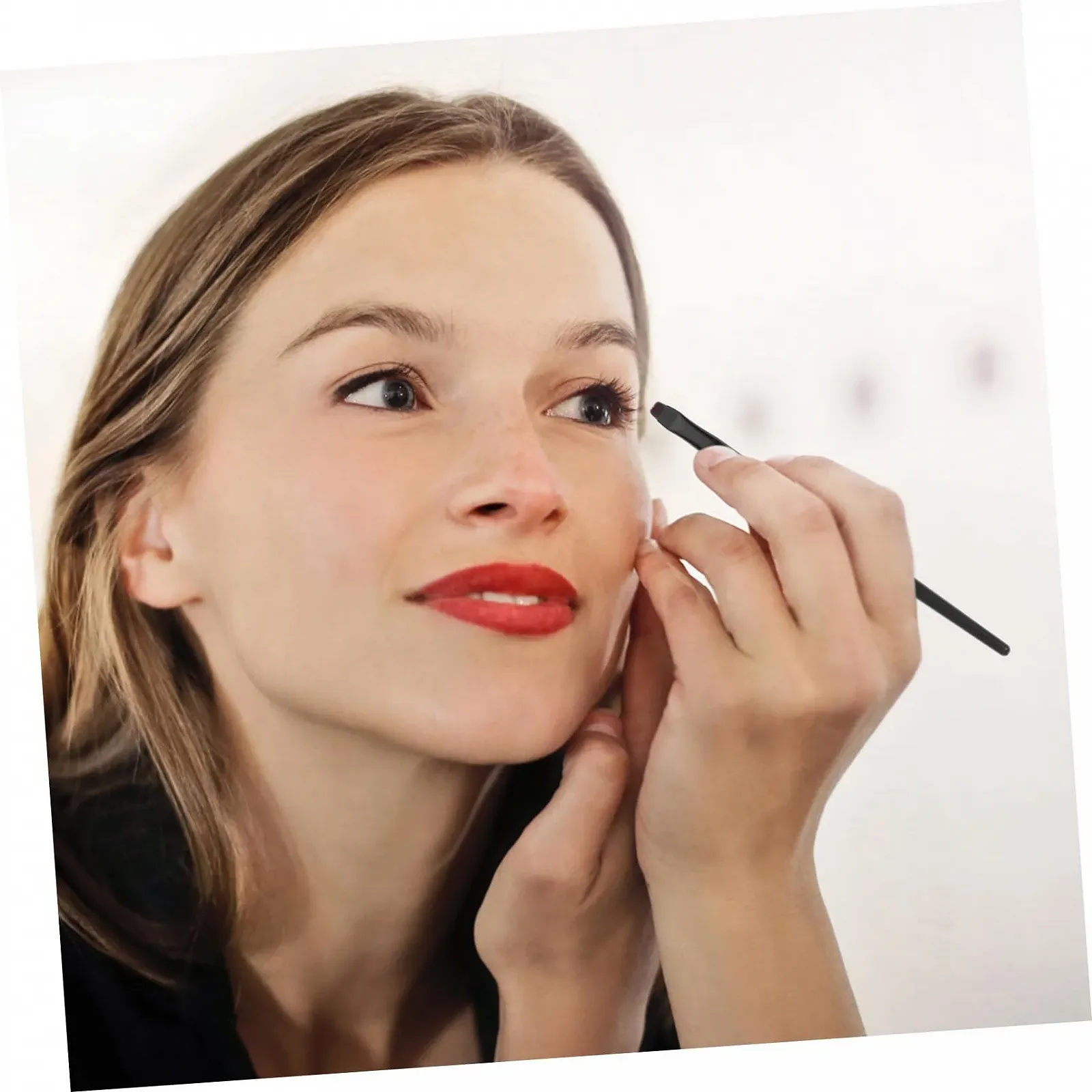 Кисти для подводки FRCOLOR 80 шт. Кисти для макияжа Кисти для косметики Кисти для красоты аксессуары для макияжа Кисти для точного нанесения на глаза набор для макияжа глаз большая Кисти для бровей Кисти со скошенной головкой, фото №4