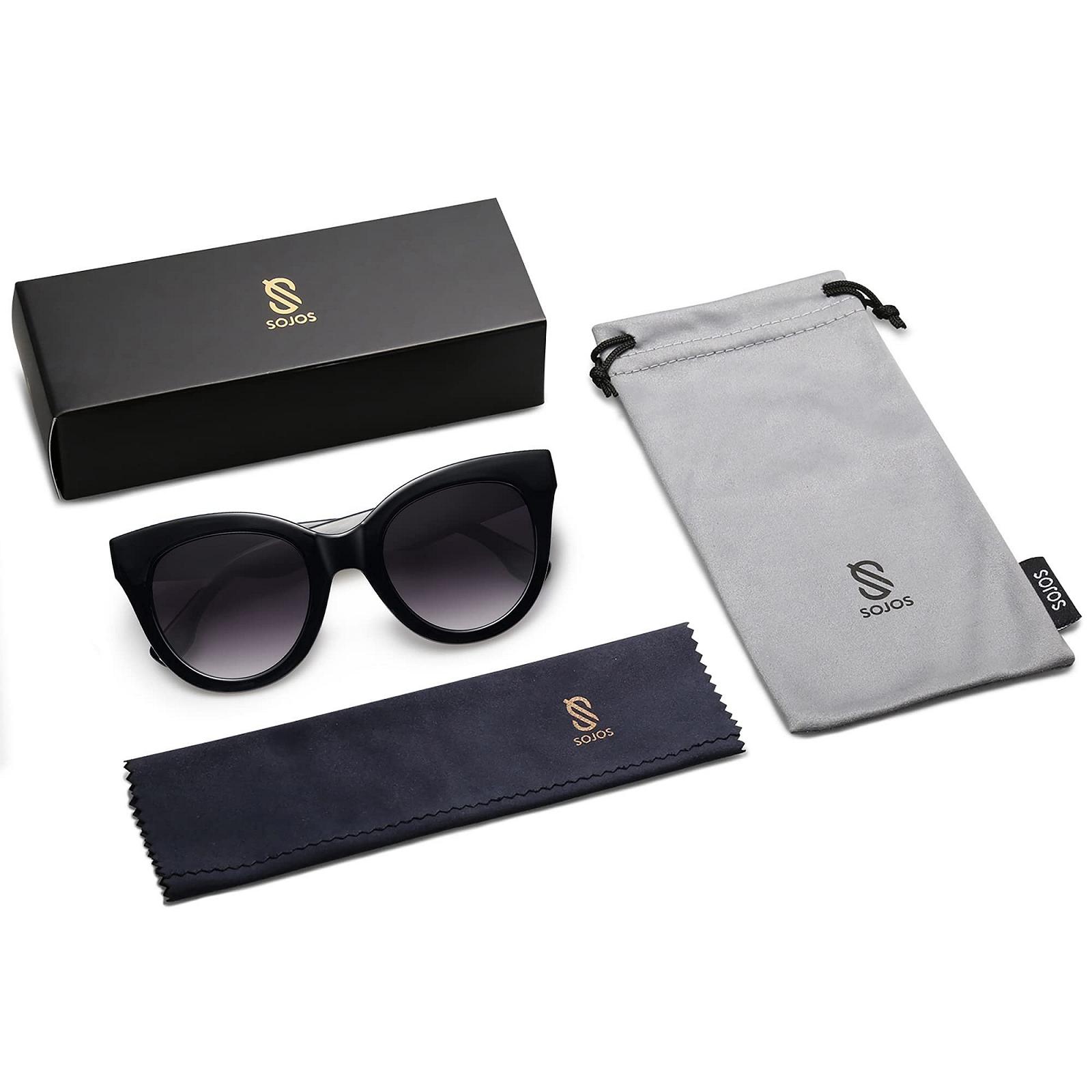 Сонцезахисні окуляри Жіночі SOJOS Ретро Cat Eye SJ2074 Великі Вінтажні Стильні, фото №6