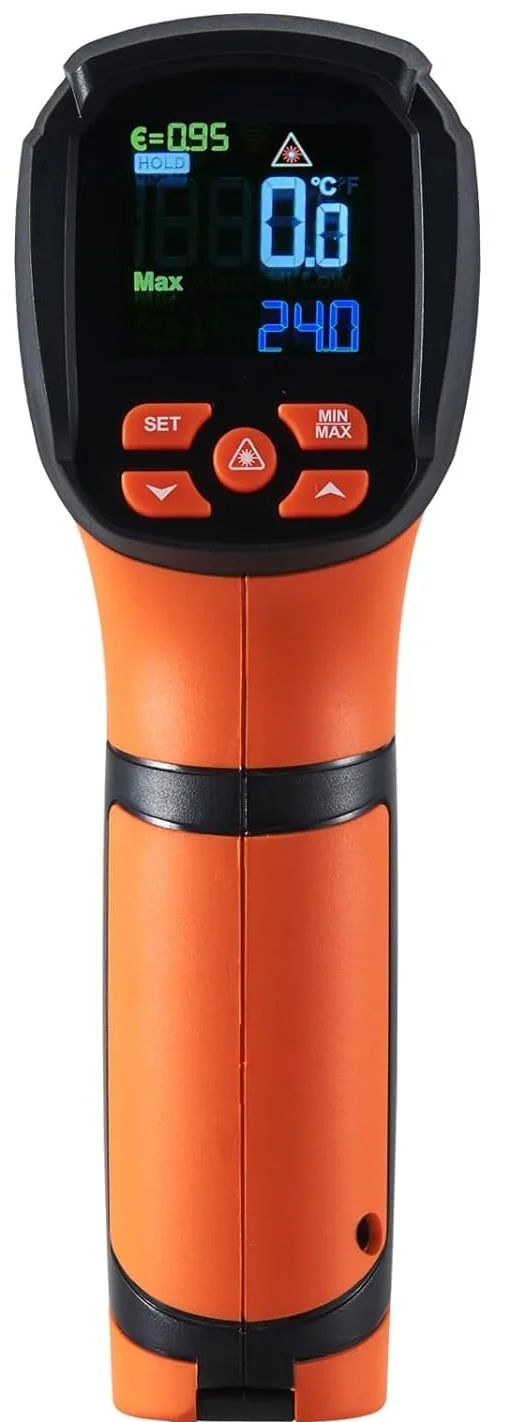 Інфрачервоний термометр Vevor IR05 Помаранчевий, фото №4