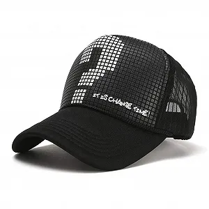 Бейсболка с двухлинейными пайетками унисекс регулируемая synthetic.ua - Фото 1