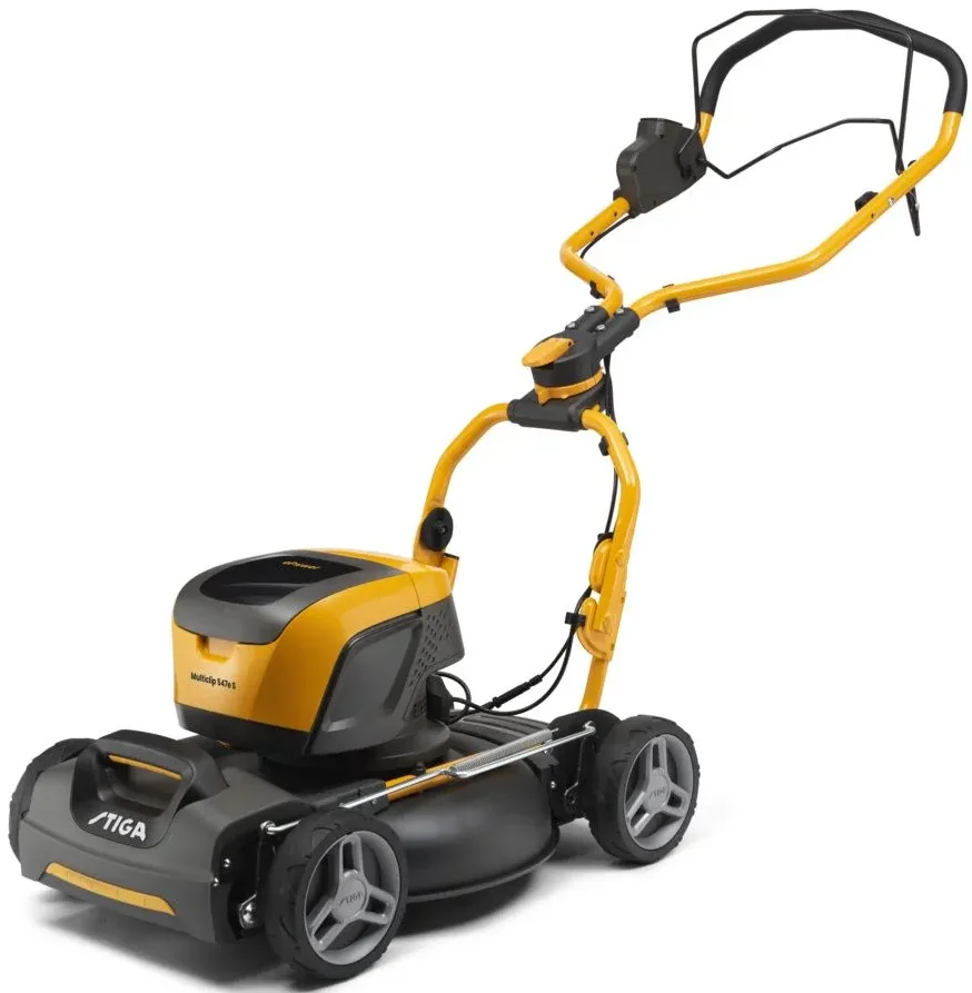 Акумуляторна газонокосарка Stiga Multiclip 547e Kit / 1300W / 48V 4Ah / до 500 м² / 45 см ширина скошування / Жовтий-чорний, фото №2