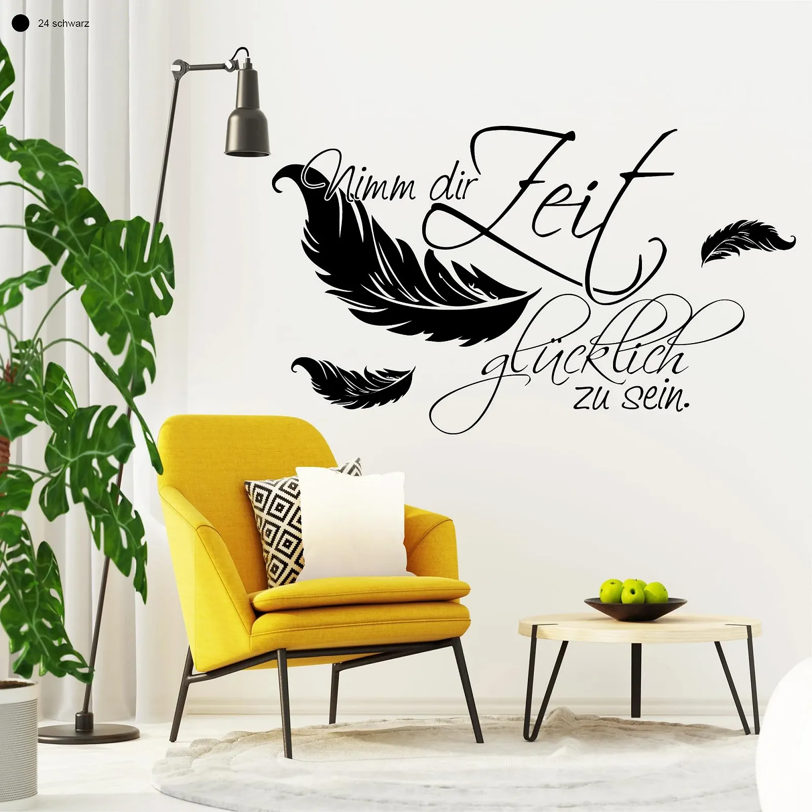 Наклейка для стен Happy Loft W63 Feather "Take Time To sein" 54 Colours 3 Sizes, фото №7