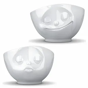 Набор мисок Счастливый Поцелуй Fiftyeight 2 шт Твердый фарфор Белый - Фото 1