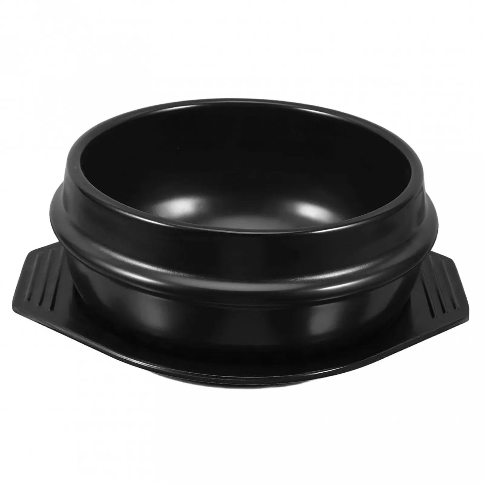 Керамическая кастрюля для бибимбапа и супов с подставкой термостойкая многофункциональная, фото №1