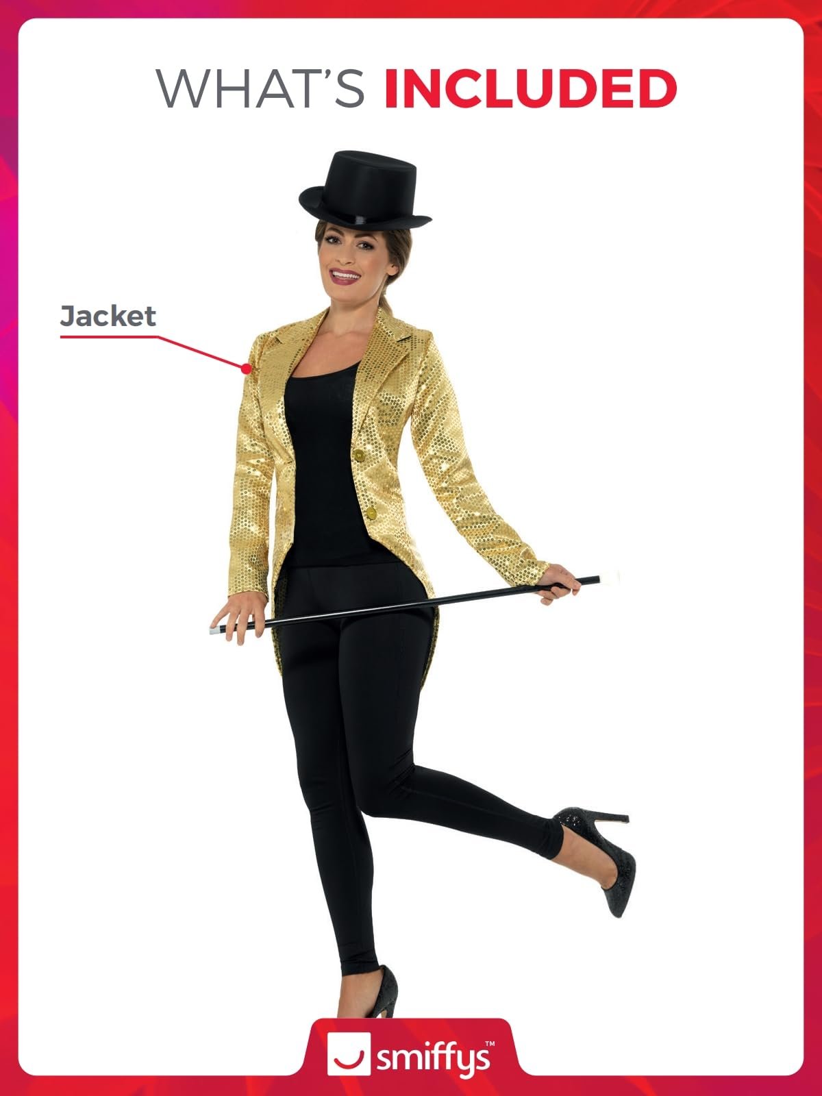 Жіноча куртка Smiffys Sequin, фото №4
