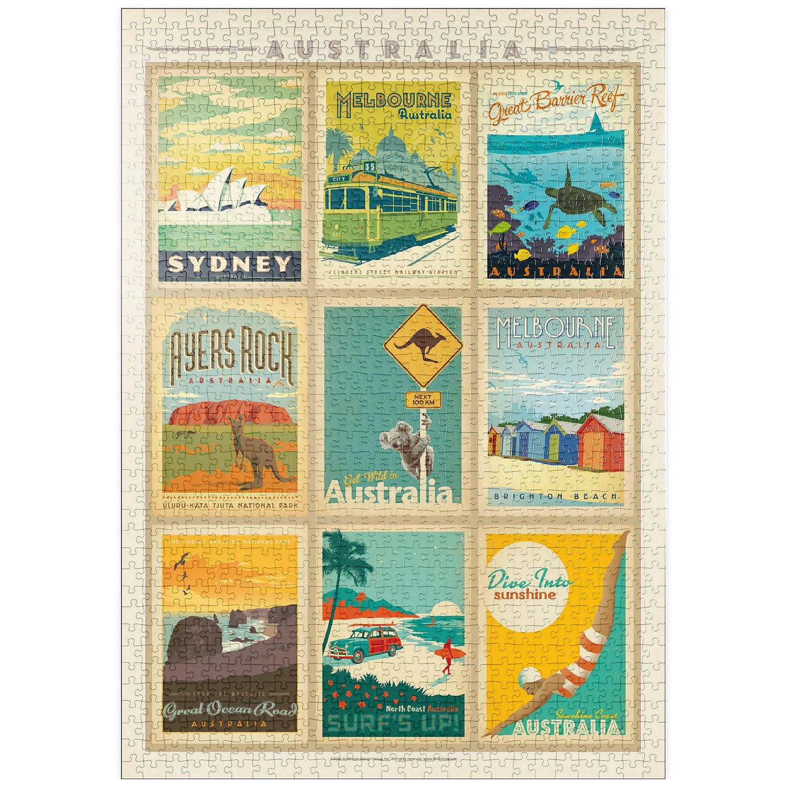 Пазл MyPuzzle Special Collection by Anderson Design Group Australia: Multi-Image Print, Vintage Poster 1000 элементов, фото №1