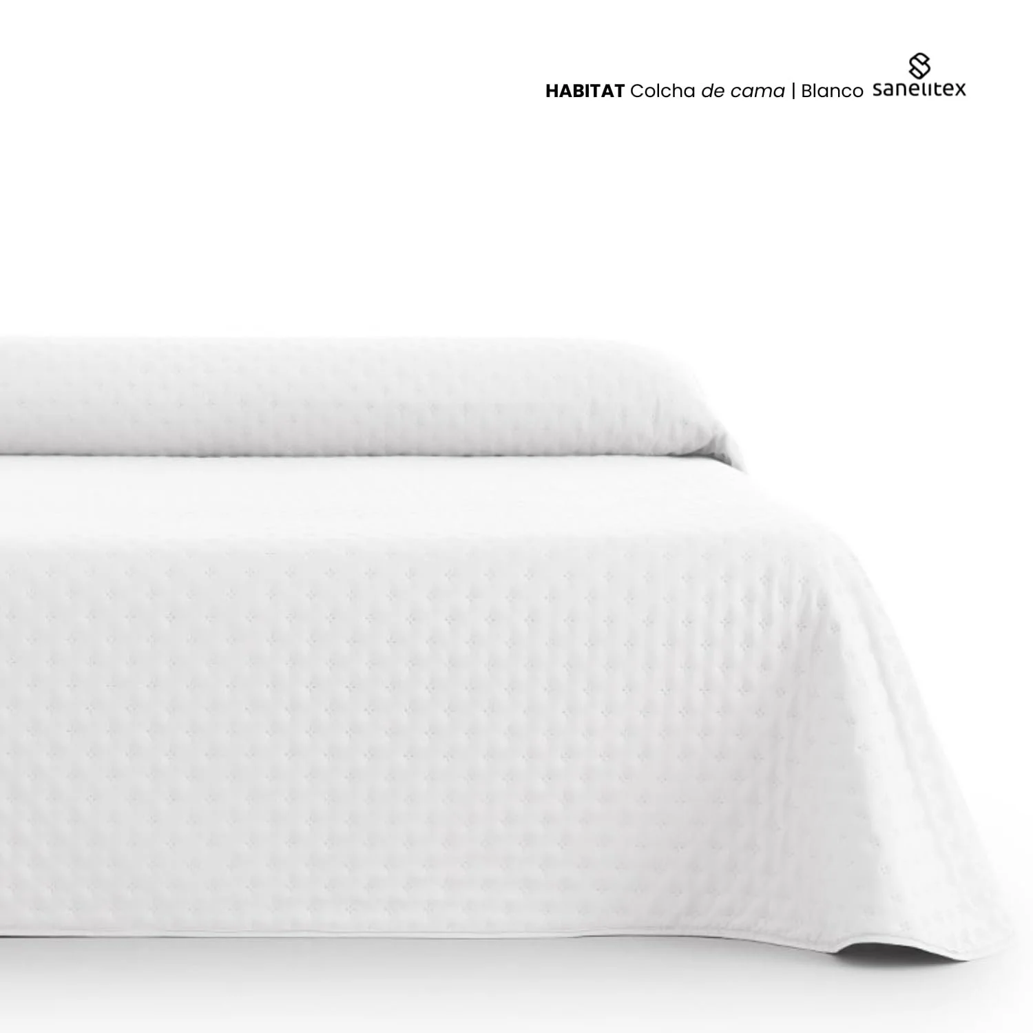 Покрывало Sanelitex Habitat двустороннее Белое для кровати 180 см, фото №3