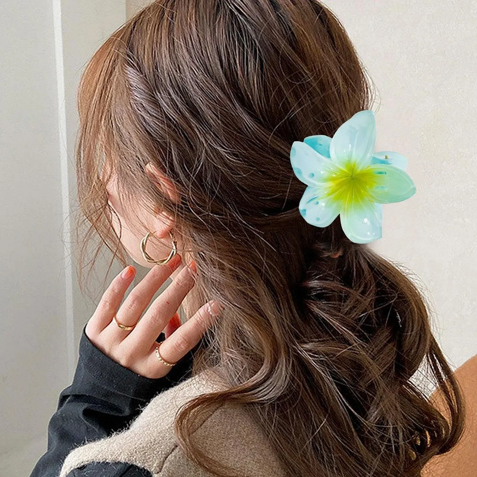 Заколка для волос Клешня Цветок Большой Цветочный Нескользящий Разноцветный, фото №7 Заколка для волос Клешня Цветок Большой Цветочный Нескользящий Разноцветный, фото №7