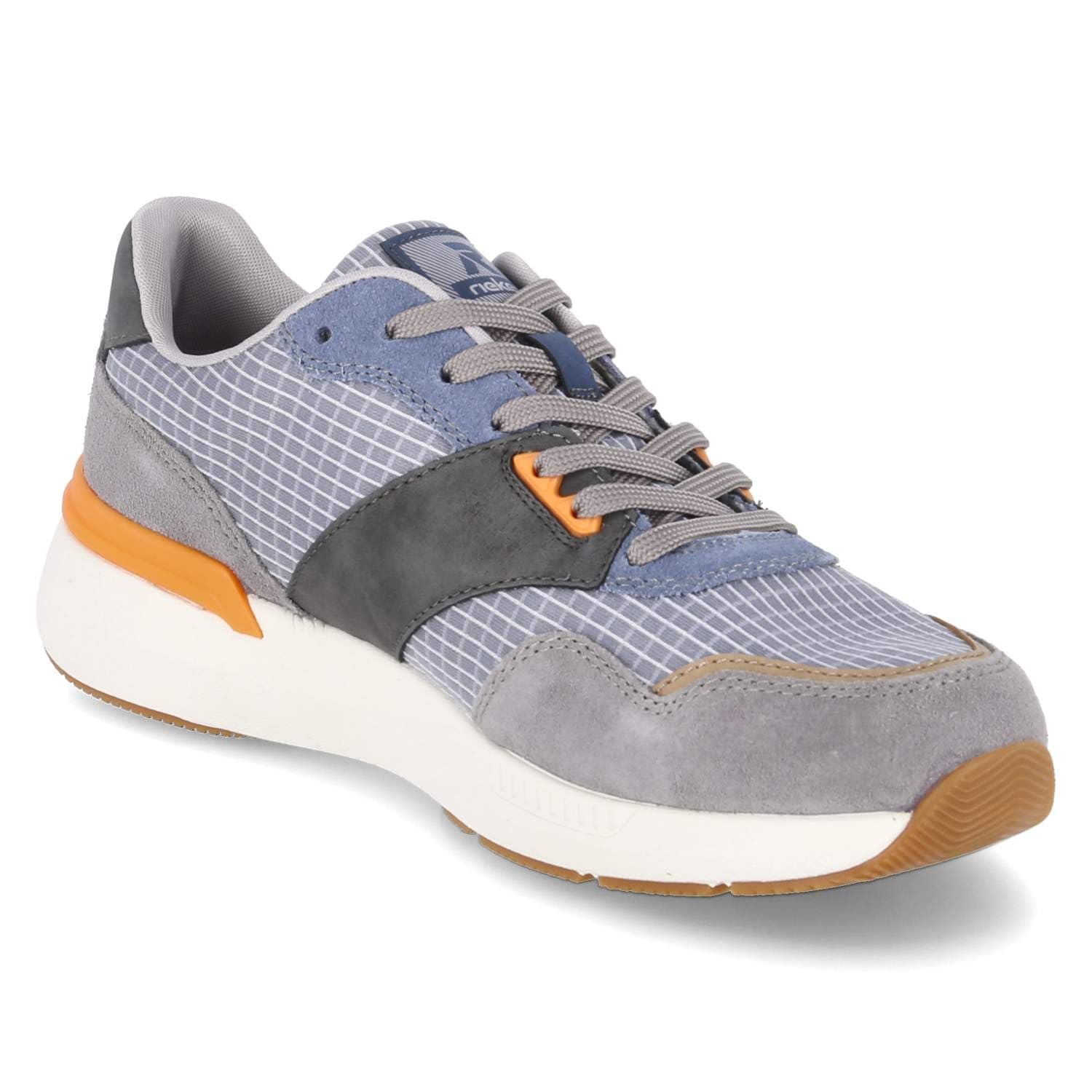 Кросівки Rieker Низькі Сірий Помаранчевий Шкіра і Текстиль, фото №5