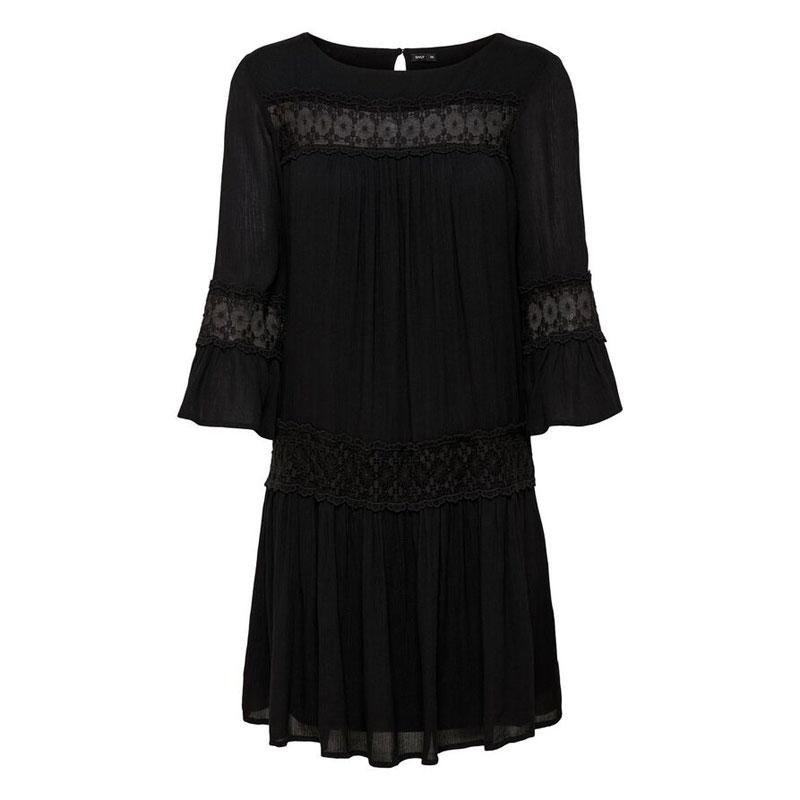 Сукня ONLTYRA 3/4 LIFE SHORT DRESS WVN NOOS 15142157- ONLY Чорний M, фото №4