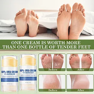 Крем для ног Hydrating Foot Cream 60% Urea и 2% Salicylic Acid увлажняющий против трещин, набор из 2 шт. synthetic.ua - Фото 1