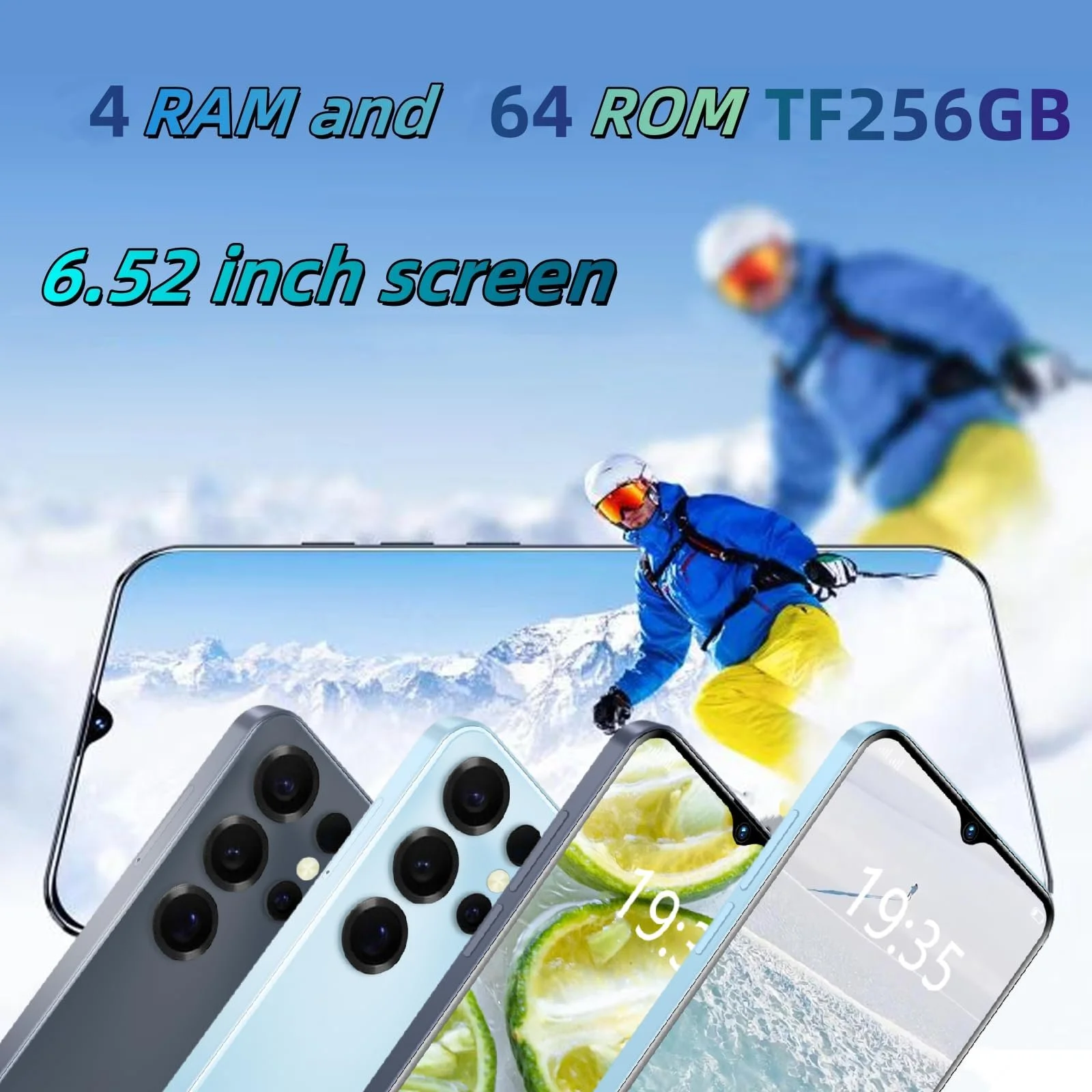 Смартфон 6.5" 4/64 ГБ 4G LTE 5/13 Мп 4000 мАч 8-ядерный, фото №2