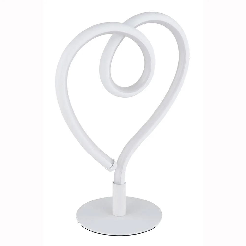 Настольная лампа GLOBO LED Heart 6 W Warm White 23,5 см White, фото №6