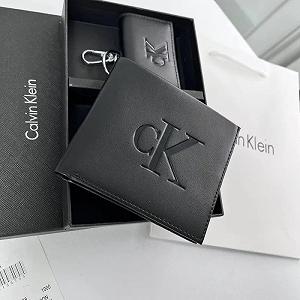 Мужской кожаный портмоне для карт и денег с брелоком и ключницей Calvin Klein synthetic.ua - Фото 1