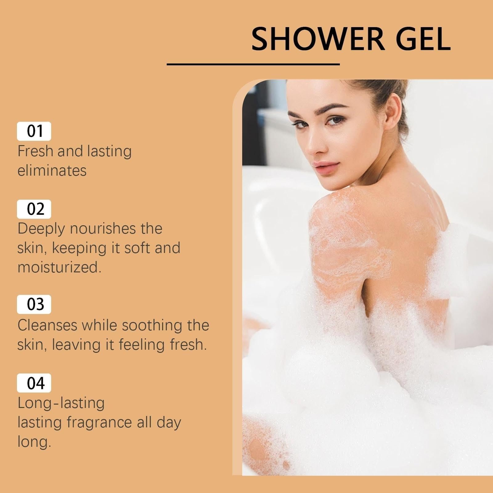 Гель для душу з хурмою Освіжаючий Дезодоруючий 2 шт, фото №4