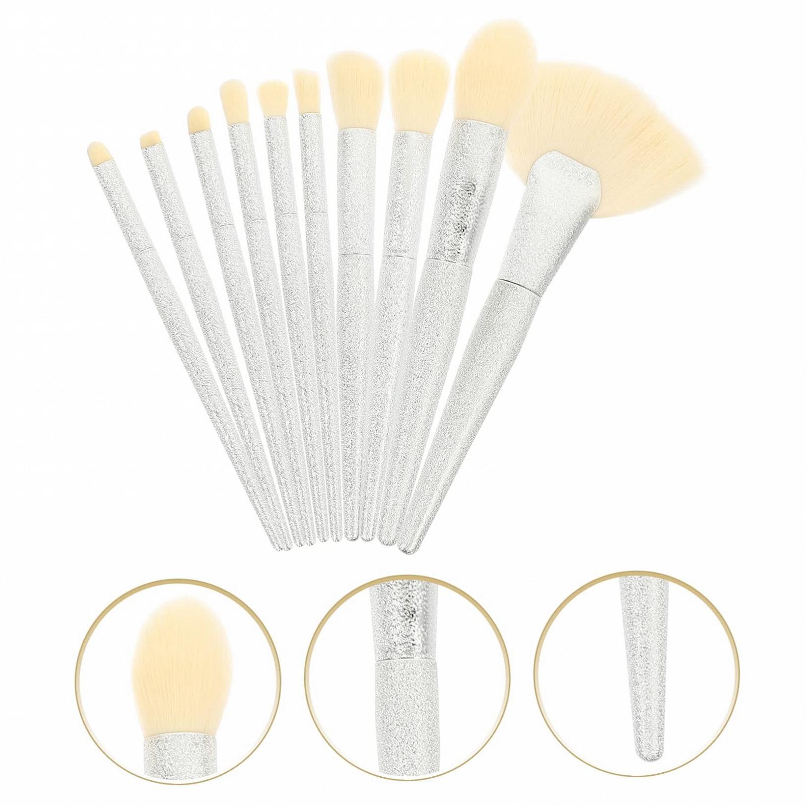 Набір пензлів для макіяжу Miss Eyeshadow Brush, для розтушовування, хайлайтера, для обличчя, основний набір, для пудри, косметики для очей, з синтетичного волокна, білий, фото №7