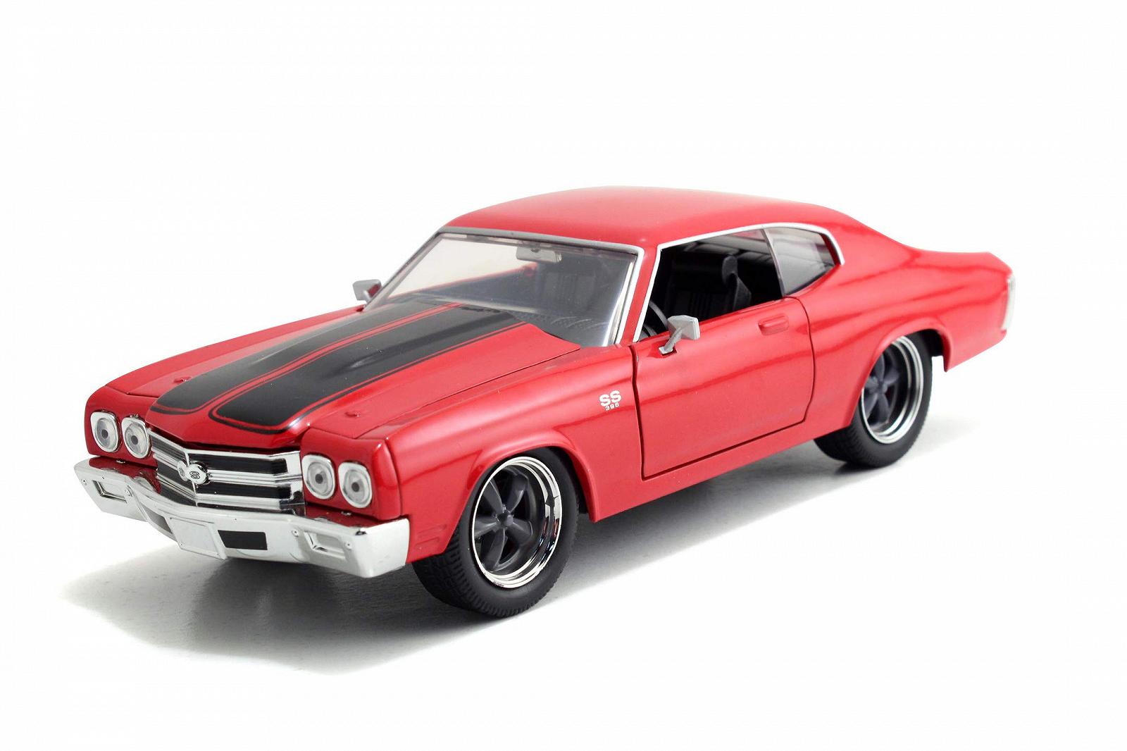 Автомобіль Jada Toys Fast & Furious Dom's 1970 Chevy Chevelle SS Tuning Модель Масштаб 1:24 Відкриваються двері, капот та багажник Червоний, фото №1
