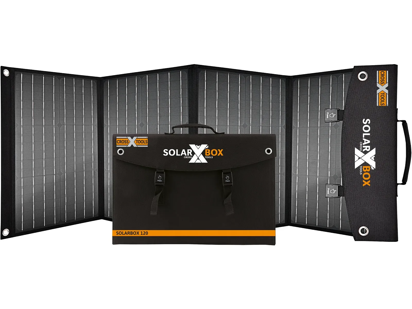 Панель сонячна монокристалічна Cross Tools SOLARBOX 120 120 Вт / DC / USB-C / USB 2.0, фото №1