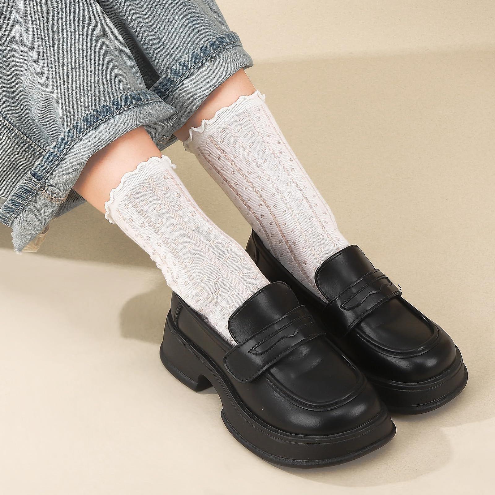 Носки с рюшами (8 пар) Черно-белые, 36-40, фото №5