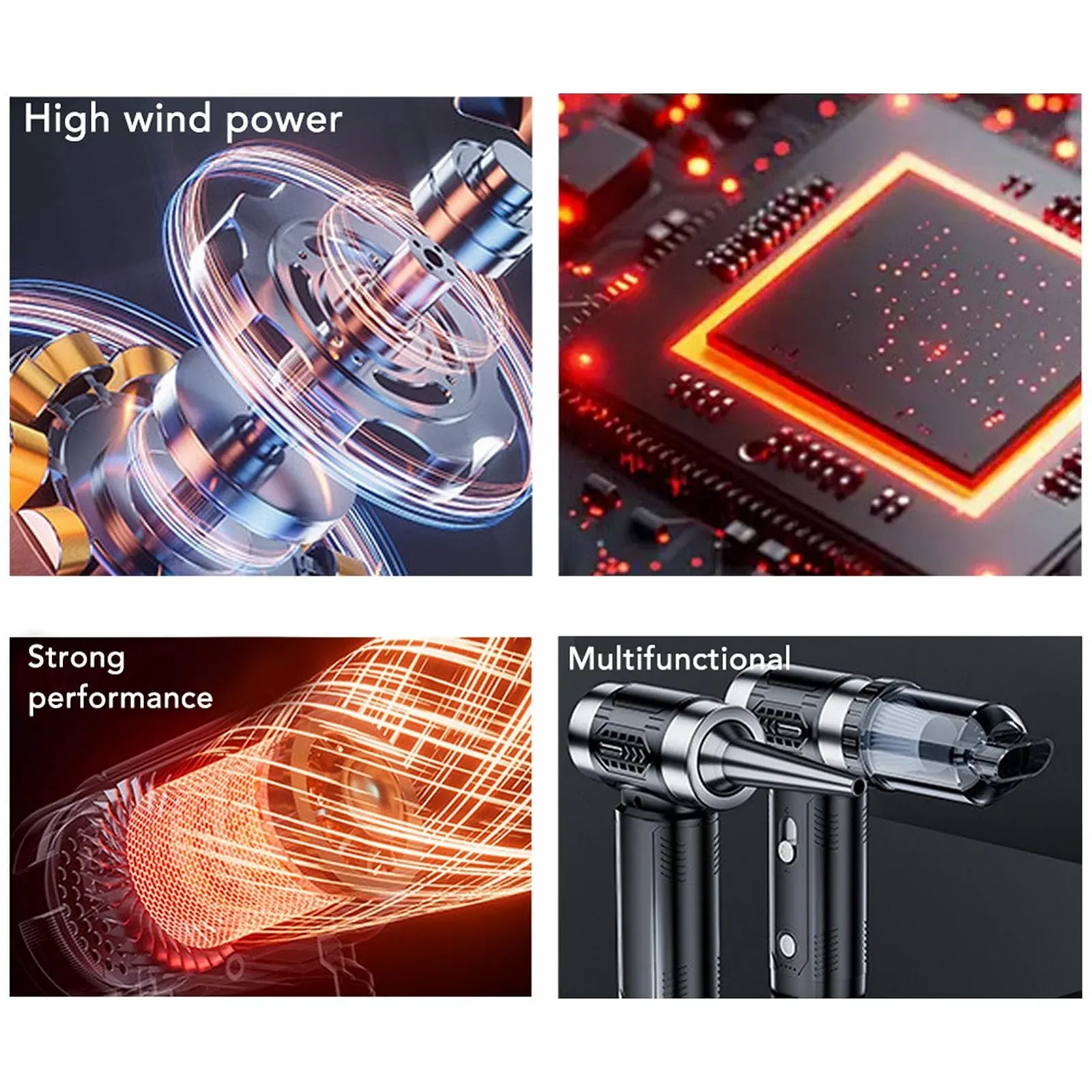 Акумуляторний повітродувка  100000 RPM 16000 кПа Електричний набір для чищення клавіатури та PC, фото №5