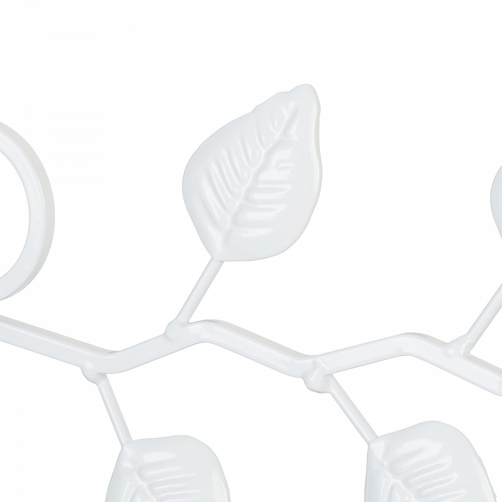 Кронштейн для підвісного кошика Relaxdays Leaves 30 x 29.5 x 2 см залізний Білий, фото №6
