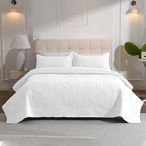 Покрывало DUJUIKE Лист Защита Одеяло 240 x 260 см Белый - Фото 1