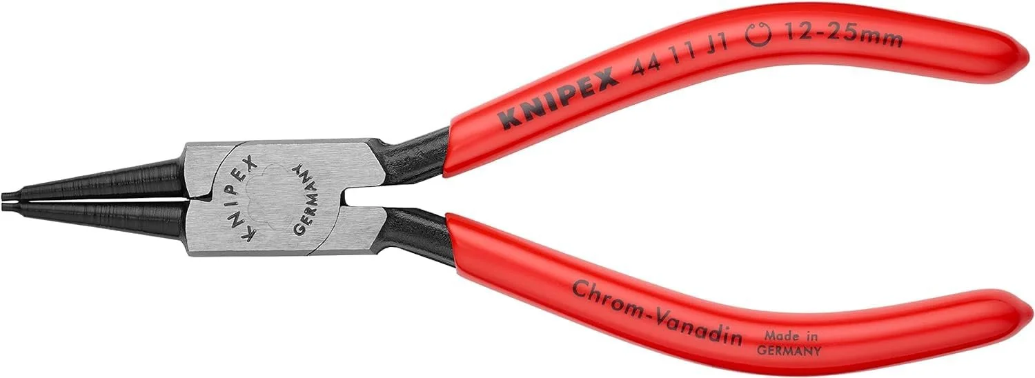 Плоскогубцы для внутренних стопорных колец KNIPEX 44 11 J1, черные, атрaментированные, с пластиковым покрытием, 140 мм, фото №3 Плоскогубцы для внутренних стопорных колец KNIPEX 44 11 J1, черные, атрaментированные, с пластиковым покрытием, 140 мм, фото №3