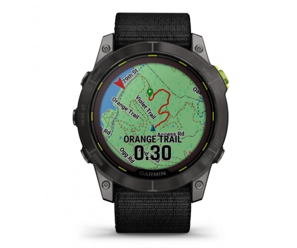 Смарт-годинник Garmin Enduro 2 Sapphire Carbon Gray DLC Titanium with Black UltraFit Nylon Strap (010-02754-13), фото №2