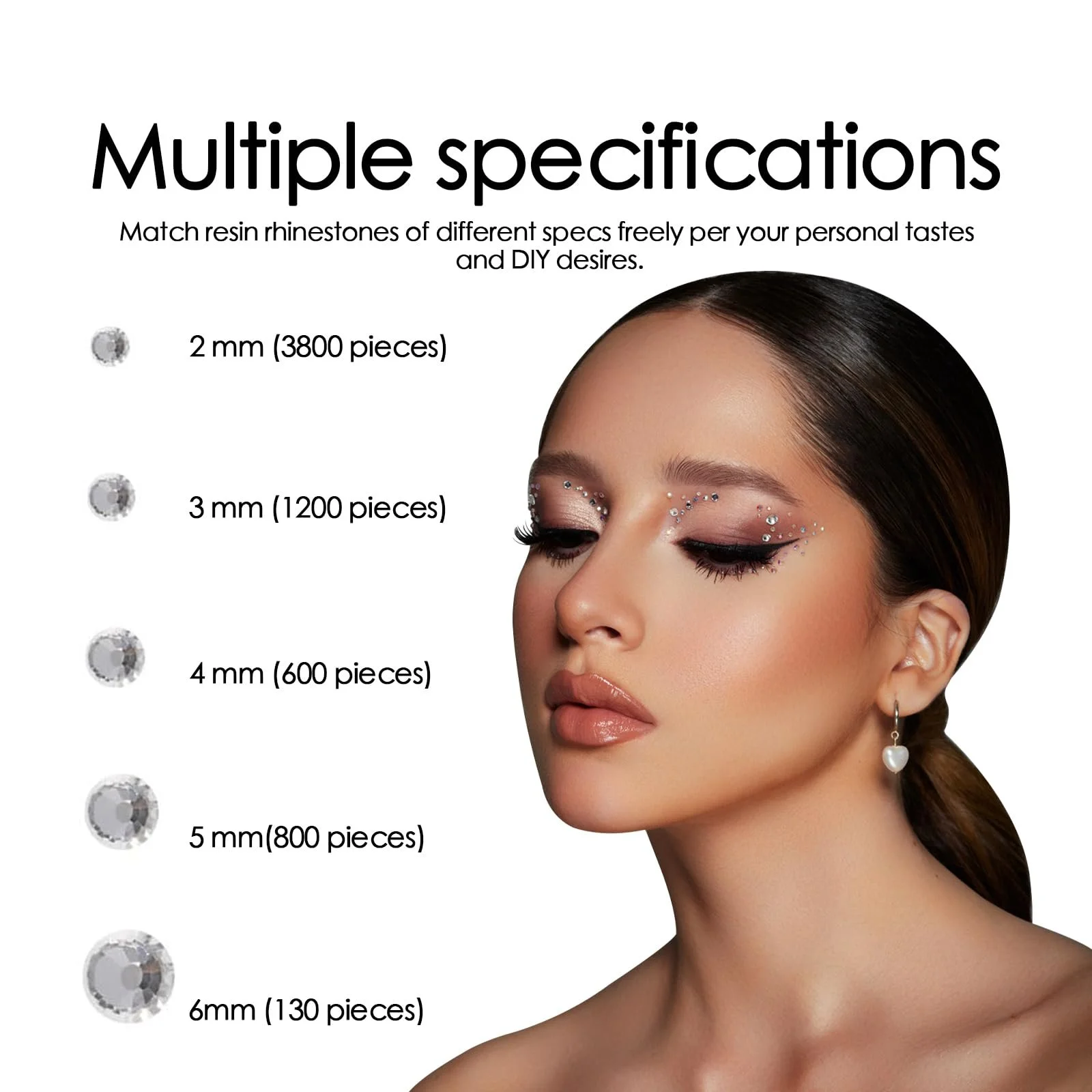 Стразы Прозрачные Плоские 6500шт, фото №5