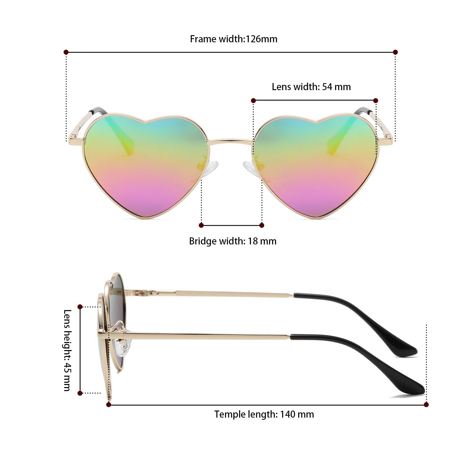 Сонцезахисні окуляри Серце JCTAIFOO Поляризовані Жіночі Вінтаж Модні, фото №4