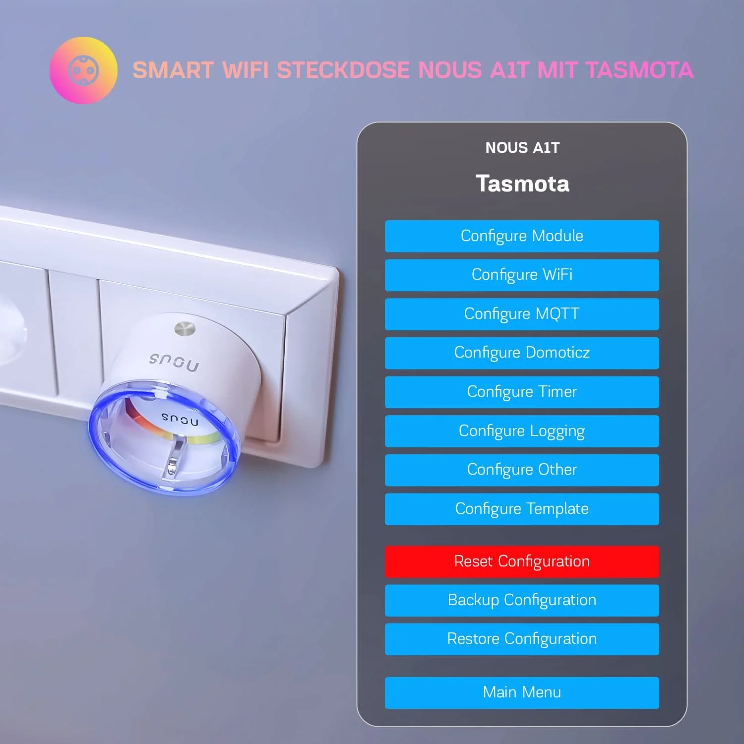 Комплект розумних розеток Tasmota NOUS A1T (4 шт.) Білий, фото №3