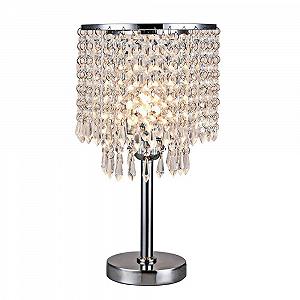 Настольная лампа Modern Crystal 220 V E27 20 x 20 x 38 см Белая synthetic.ua - Фото 1