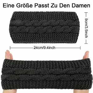 Набор зимних повязок на голову для женщин, вязаные. synthetic.ua - Фото 1