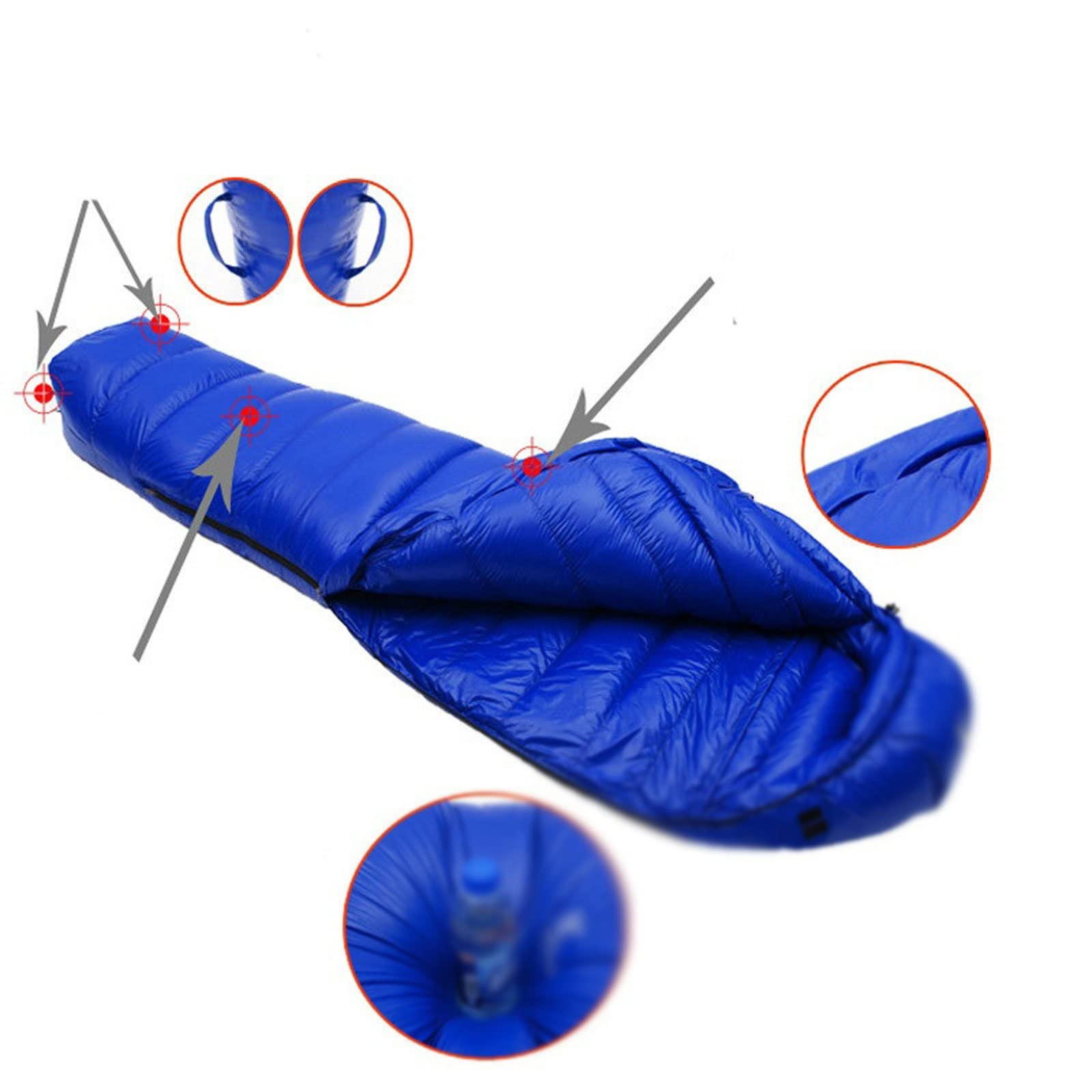 Мешок Ultraleichter Daunenschlafsack Winter-Daunenschlafsäcke 2–3 кг синий, фото №3