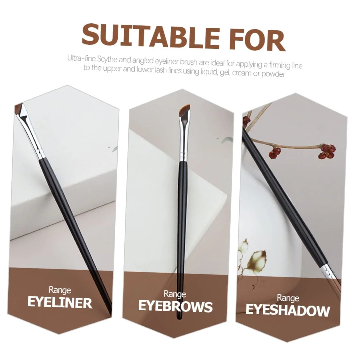 Кисточки FOMIYES для бровей, инструмент для макияжа, скошенная плоская, фото №5