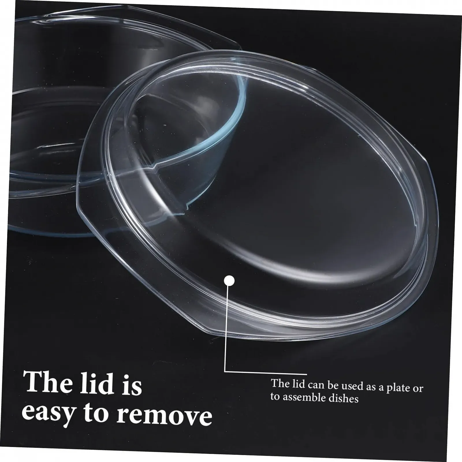 Форма для запікання Healifty з кришкою, термостійка, кругла, фото №6 Форма для запікання Healifty з кришкою, термостійка, кругла, фото №6