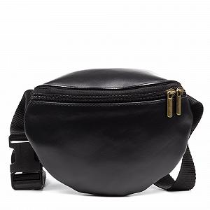 Поясна Сумка Firenze Artegiani Airasca з натуральної шкіри, замшевий вигляд 20 x 8 x 15.5 см Чорний - Фото 1