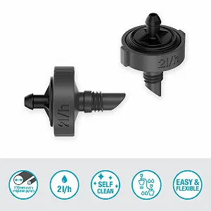 Крапельниця рядкова Gardena Micro-Drip System 2 л/год з регулюванням тиску (13302-20) synthetic.ua - Фото 1