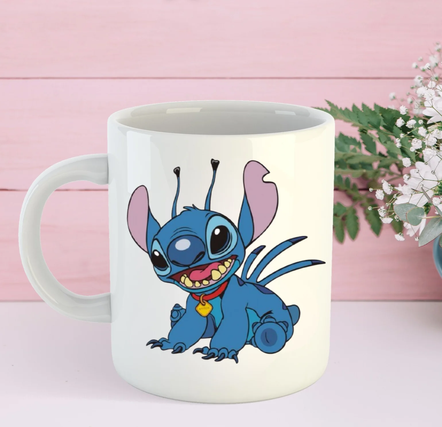 Чашка з принтом Lilo & Stitch, керамічна, 330 мл, Uk_915, фото №1