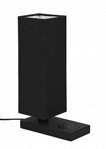 Настільна лампа Reality Leuchten Haley R59100132 Металева з тканинним плафоном та індукційною зарядкою Матова чорна - Фото 1