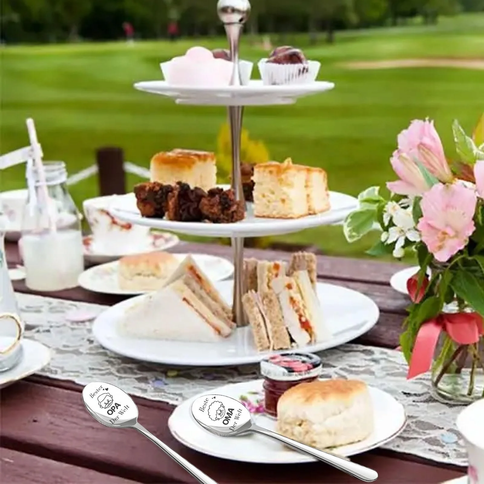 Ложка для кави з гравіюванням Найкращим бабусі і дідусю з нержавіючої сталі, фото №5