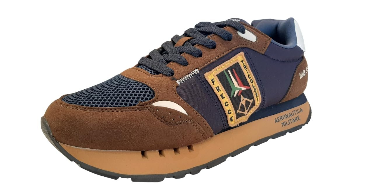Кроссовки Aeronautica Militare Frecce Tricolori Ecosuede/Nylon Синий/Коричневый U25AR08 242SC292CT3331, фото №4