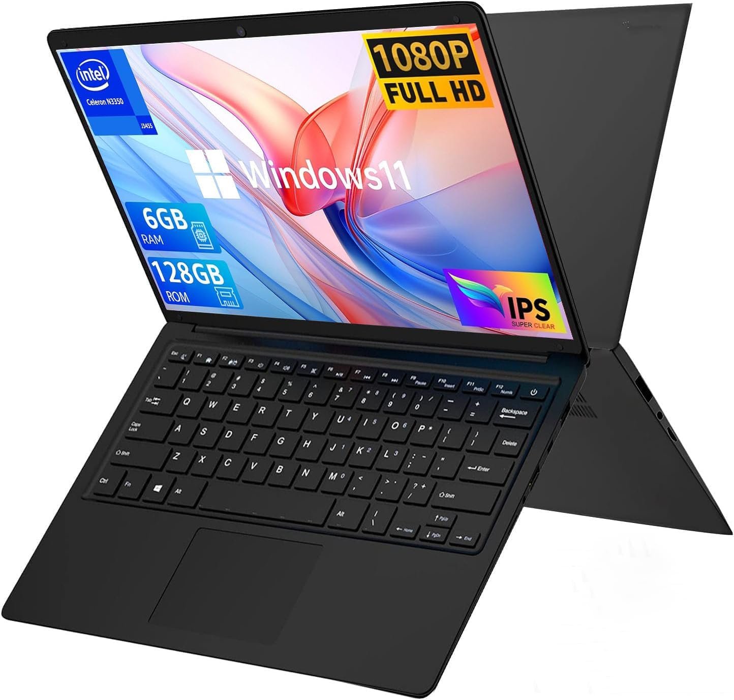 Ноутбук 14.1" DUODUOGO Notebook Intel Celeron J3455 RAM 6GB SSD 128GB Windows 11, фото №1