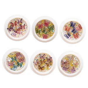 Стрази для нігтів 6 коробок, заклепки для манікюру - Фото 1