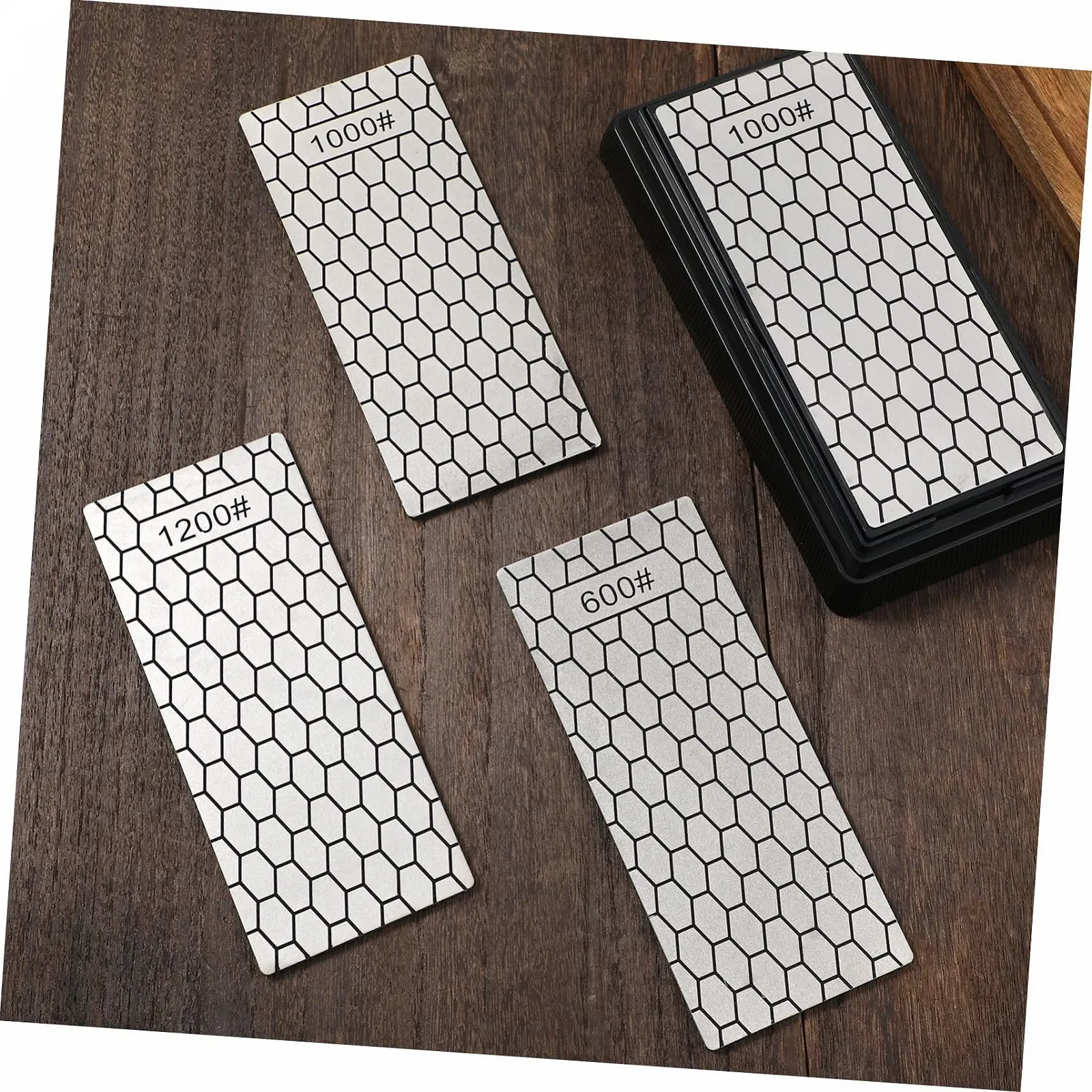 Набір точильних каменів Cabilock алмазних 600/1000/1200 грит 3 шт з нековзною основою, фото №5