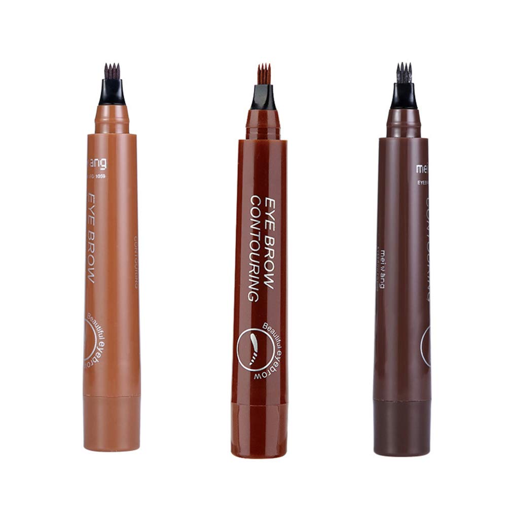 Олівці для брів Microblading 3 шт. 4-вістревий водостійкий довговічний Різнобарвний, фото №1