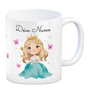Персонализированная Кружка Принцесса - Выберите Цвет Волос, Цвет Платья и Имя - Милый Подарок для Девочек - Фото 1