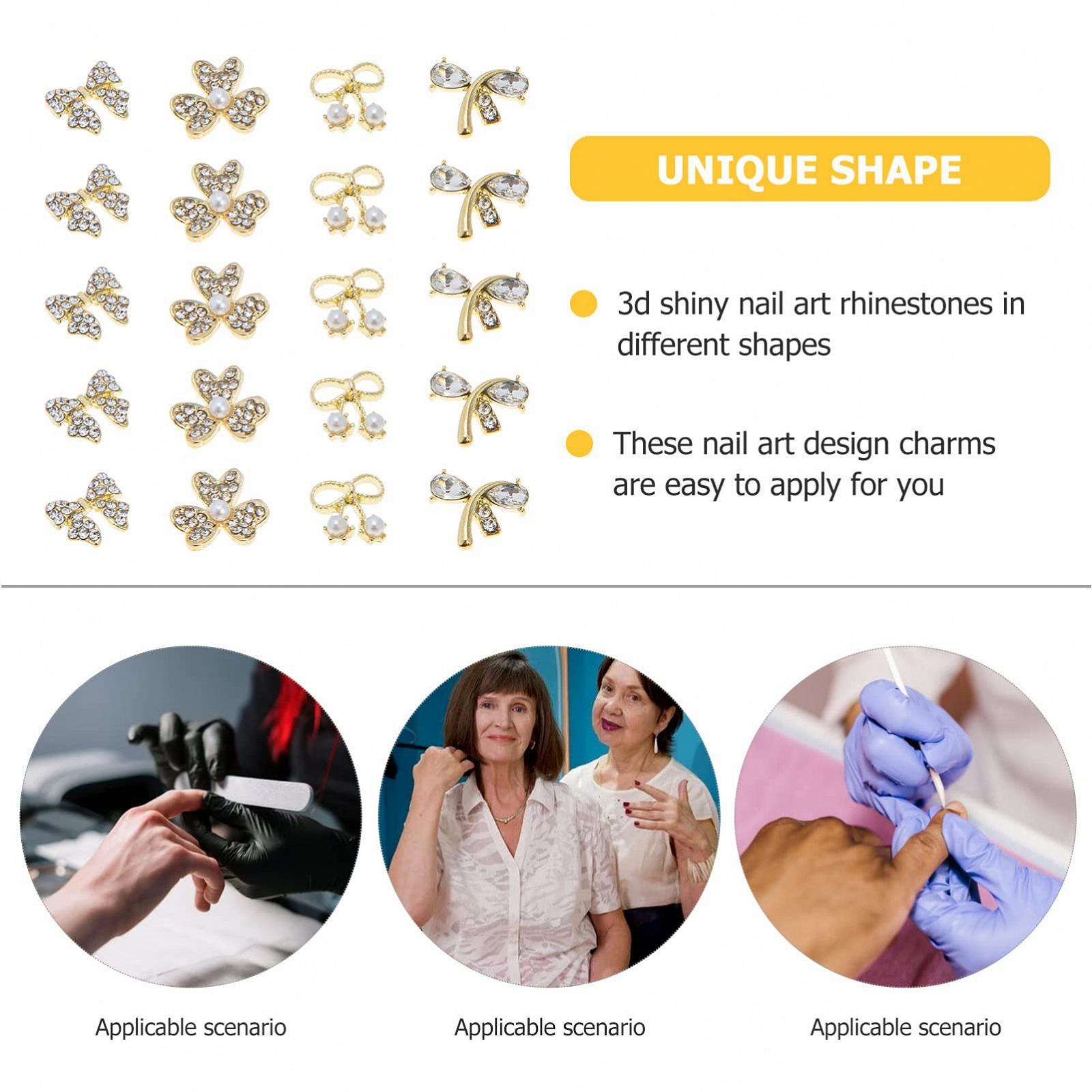 Стразы для ногтей LALAFINA, 20 шт., жемчужные бантики, 3D украшения для маникюра, аксессуары для ногтей для женщин, девушек, салонов ногтей, красочные ювелирные изделия, фото №3 Стразы для ногтей LALAFINA, 20 шт., жемчужные бантики, 3D украшения для маникюра, аксессуары для ногтей для женщин, девушек, салонов ногтей, красочные ювелирные изделия, фото №3