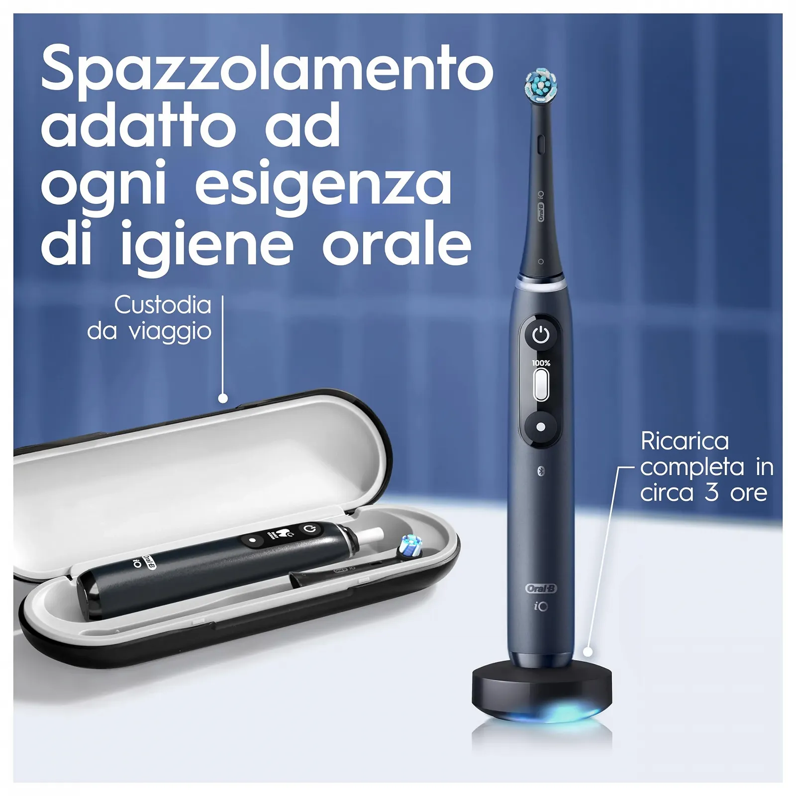 Электрическая зубная щетка Oral-B iO 7 Duo 5 режимов 2 ручки Black and White, фото №7